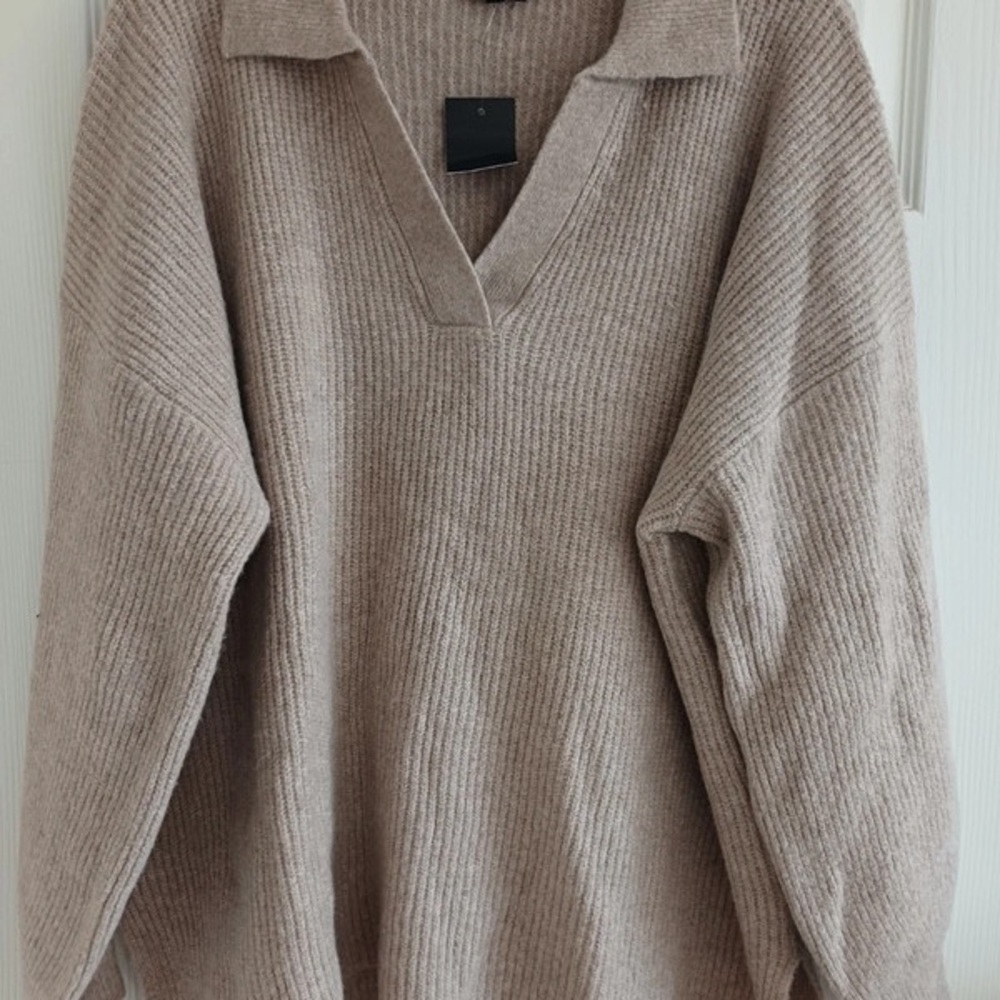 Elegant Taupe Women's Sweater